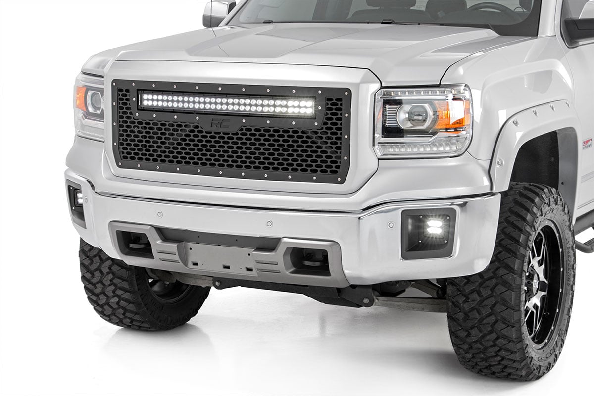 GMC Sierra 1500 Mesh Grille - Rough Country - 30
